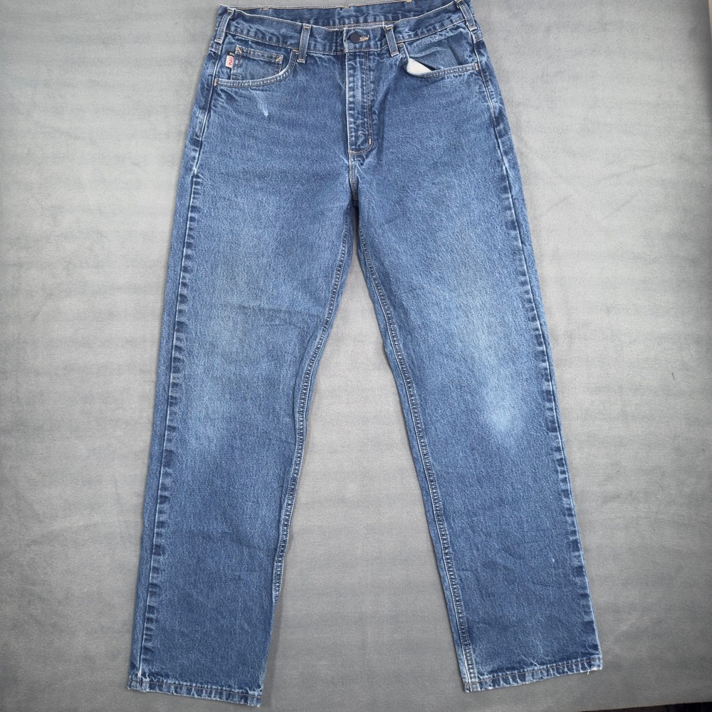 Carhartt FRB100-DNM Flame Resistant Relaxed Fit Jeans CAT 2 Blue Denim 34x32